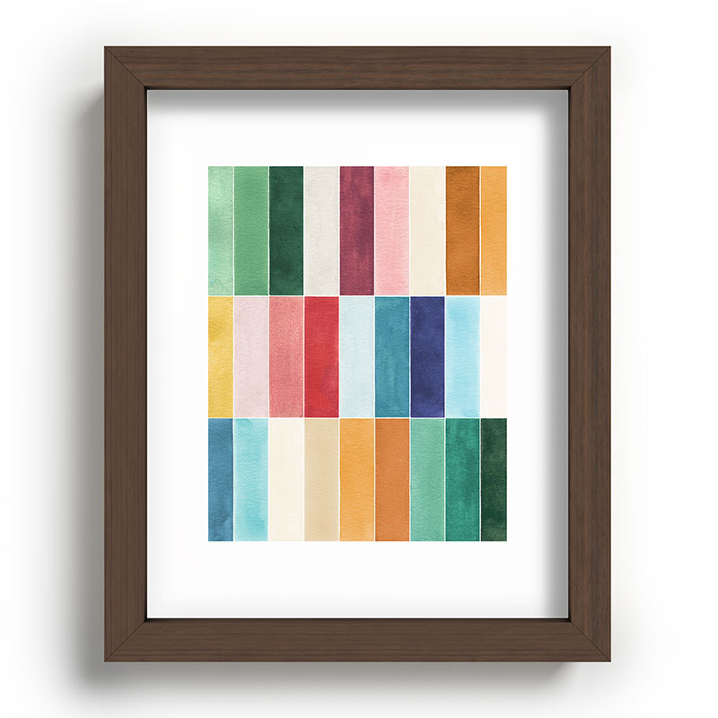 Ninola Design Modern Craft Rectangular Colorful Tiles Color Utopia Recessed Framing Rectangle