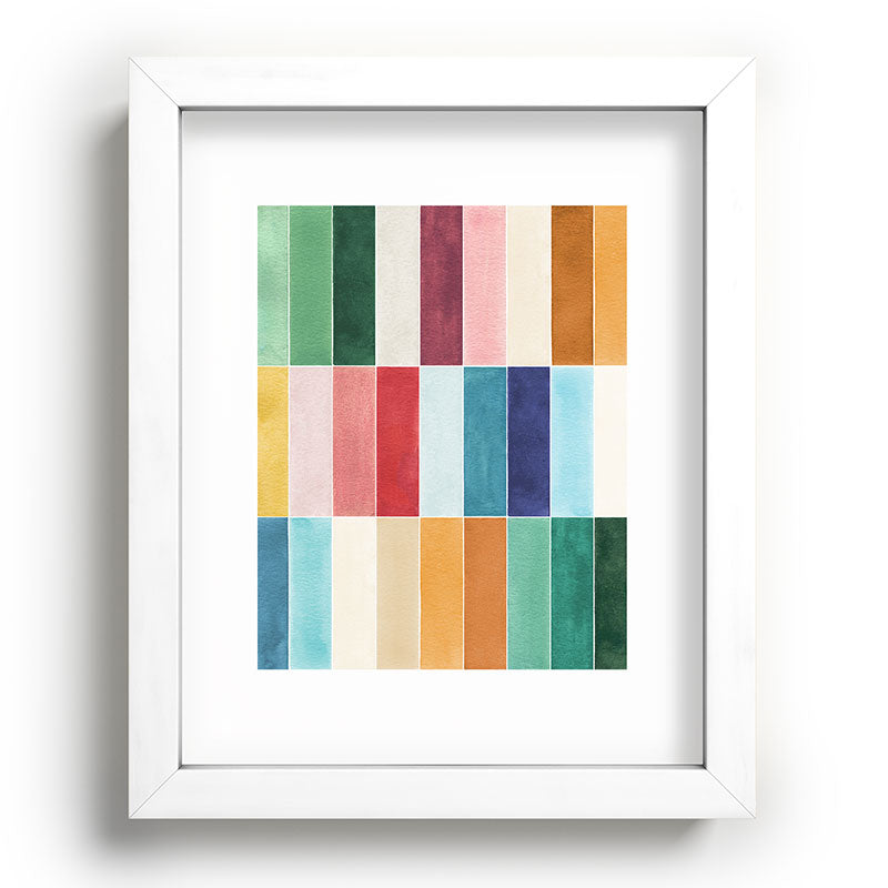 Ninola Design Modern Craft Rectangular Colorful Tiles Color Utopia Recessed Framing Rectangle