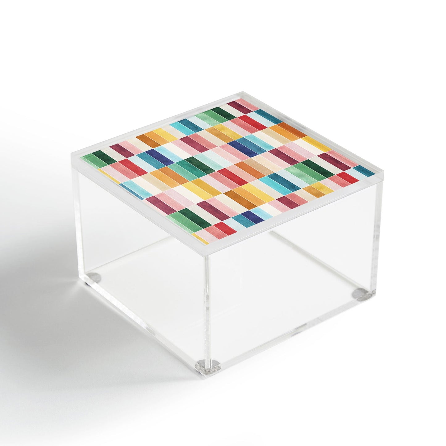 Ninola Design Modern Craft Rectangular Colorful Tiles Color Utopia Acrylic Box