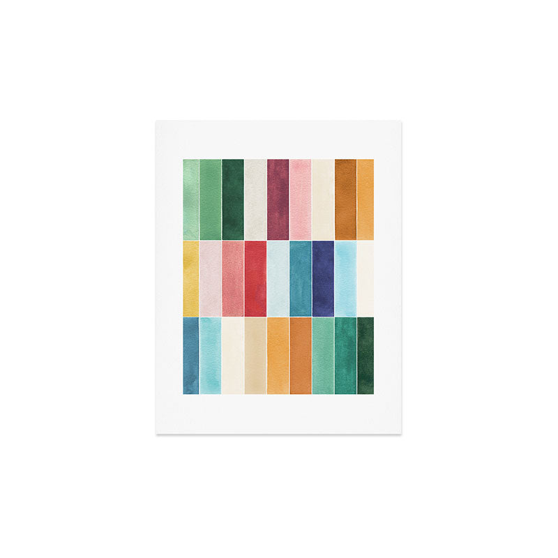 Ninola Design Modern Craft Rectangular Colorful Tiles Color Utopia Art Print