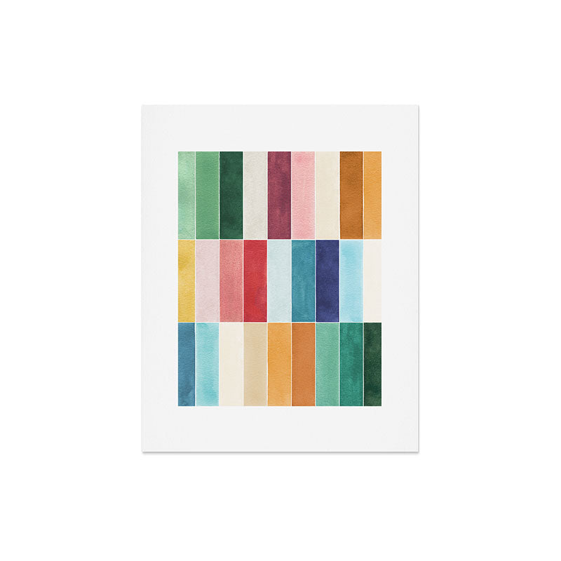 Ninola Design Modern Craft Rectangular Colorful Tiles Color Utopia Art Print