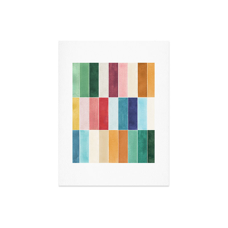 Ninola Design Modern Craft Rectangular Colorful Tiles Color Utopia Art Print