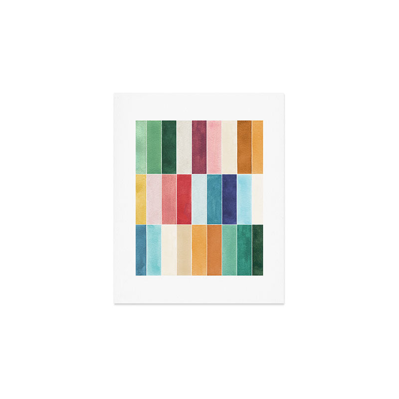 Ninola Design Modern Craft Rectangular Colorful Tiles Color Utopia Art Print
