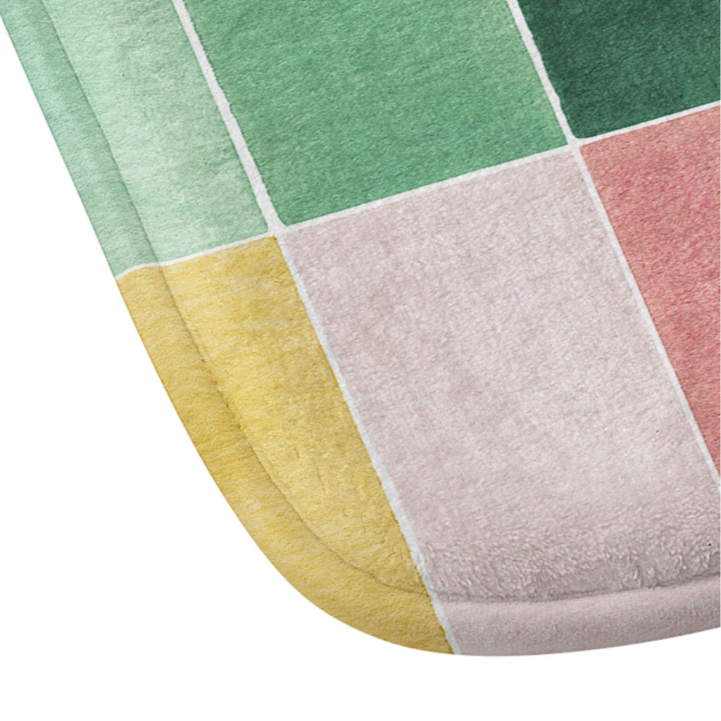 Ninola Design Modern Craft Rectangular Colorful Tiles Color Utopia Memory Foam Bath Mat