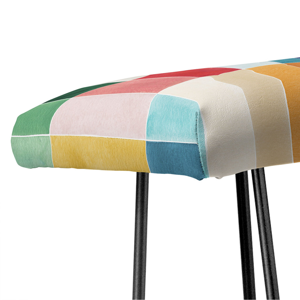 Ninola Design Modern Craft Rectangular Colorful Tiles Color Utopia Bench