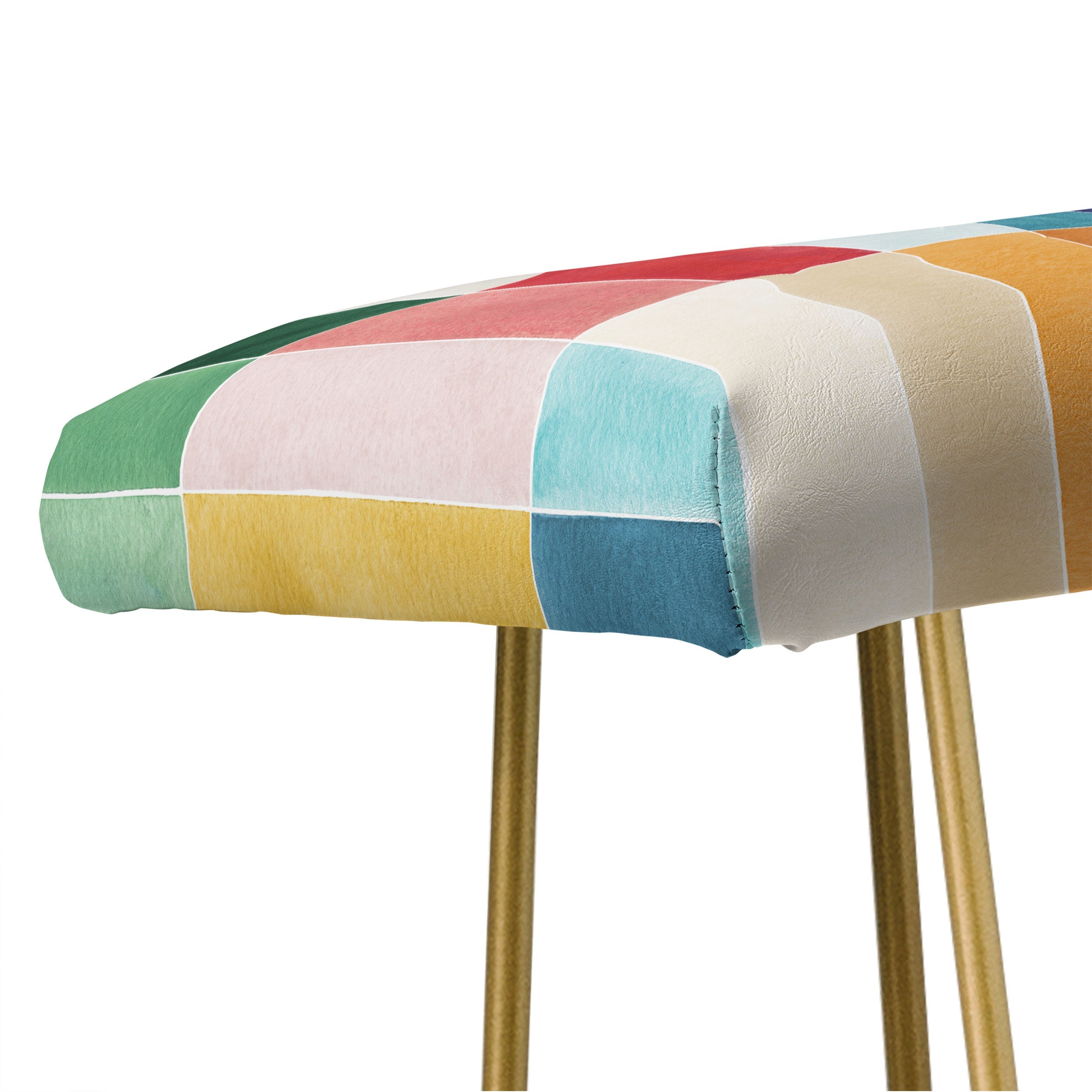 Ninola Design Modern Craft Rectangular Colorful Tiles Color Utopia Bench