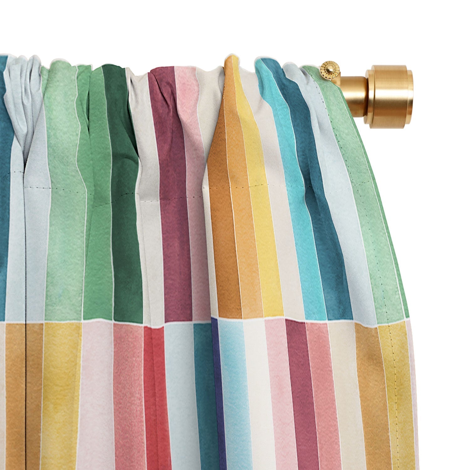 Ninola Design Modern Craft Rectangular Colorful Tiles Color Utopia Blackout Window Curtain