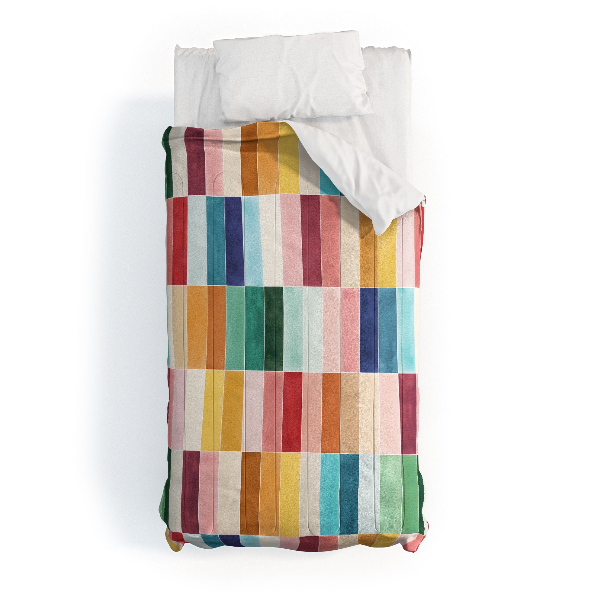 Ninola Design Modern Craft Rectangular Colorful Tiles Color Utopia Comforter