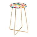 Ninola Design Modern Craft Rectangular Colorful Tiles Color Utopia Counter Stool