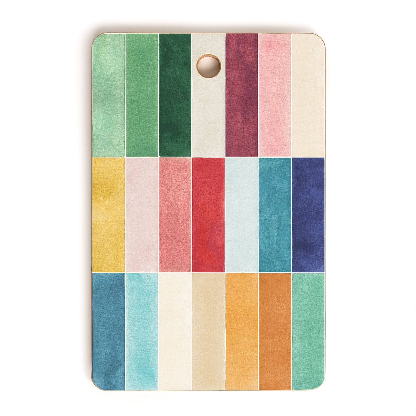 Ninola Design Modern Craft Rectangular Colorful Tiles Color Utopia Cutting Board Rectangle