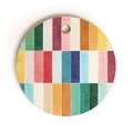 Ninola Design Modern Craft Rectangular Colorful Tiles Color Utopia Cutting Board Round