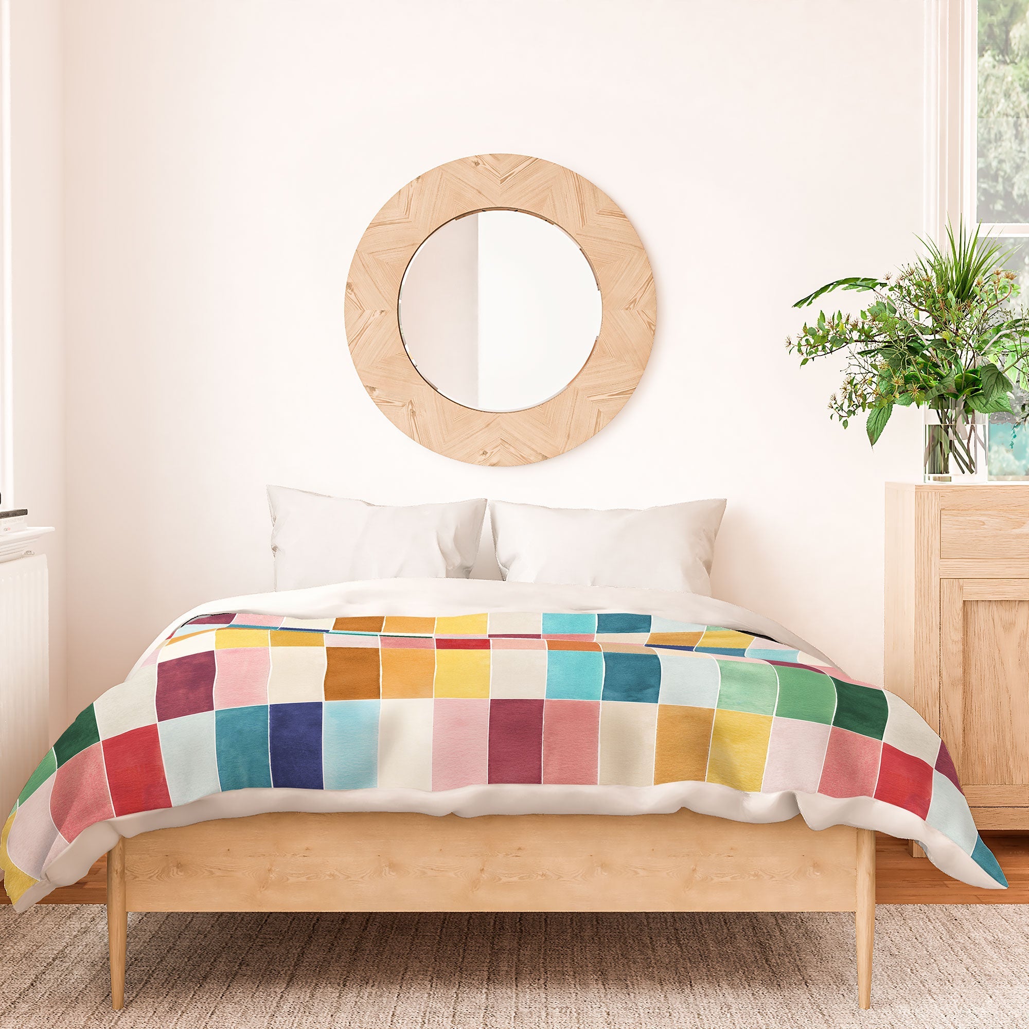 Ninola Design Modern Craft Rectangular Colorful Tiles Color Utopia Duvet Cover