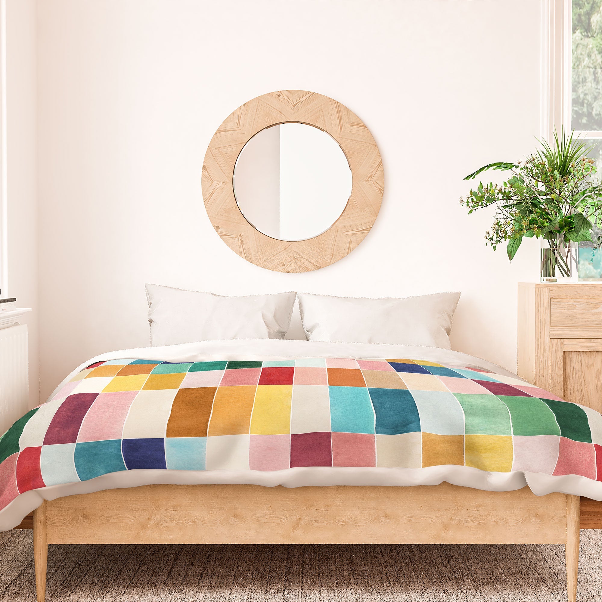 Ninola Design Modern Craft Rectangular Colorful Tiles Color Utopia Duvet Cover