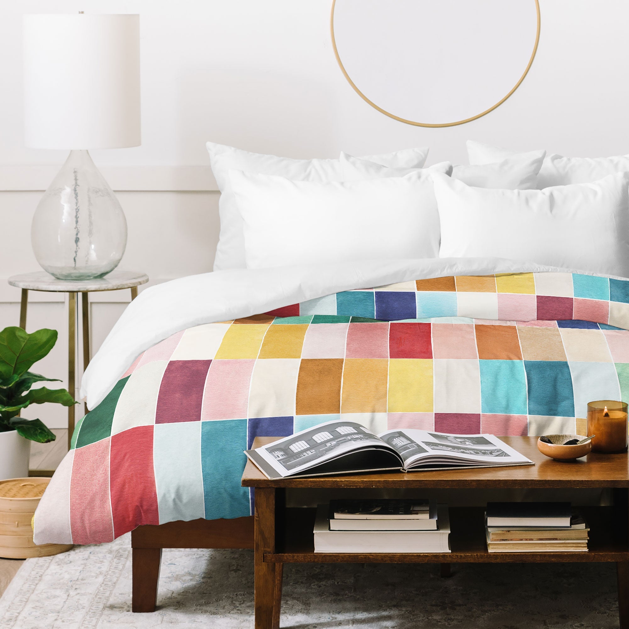 Ninola Design Modern Craft Rectangular Colorful Tiles Color Utopia Duvet Cover