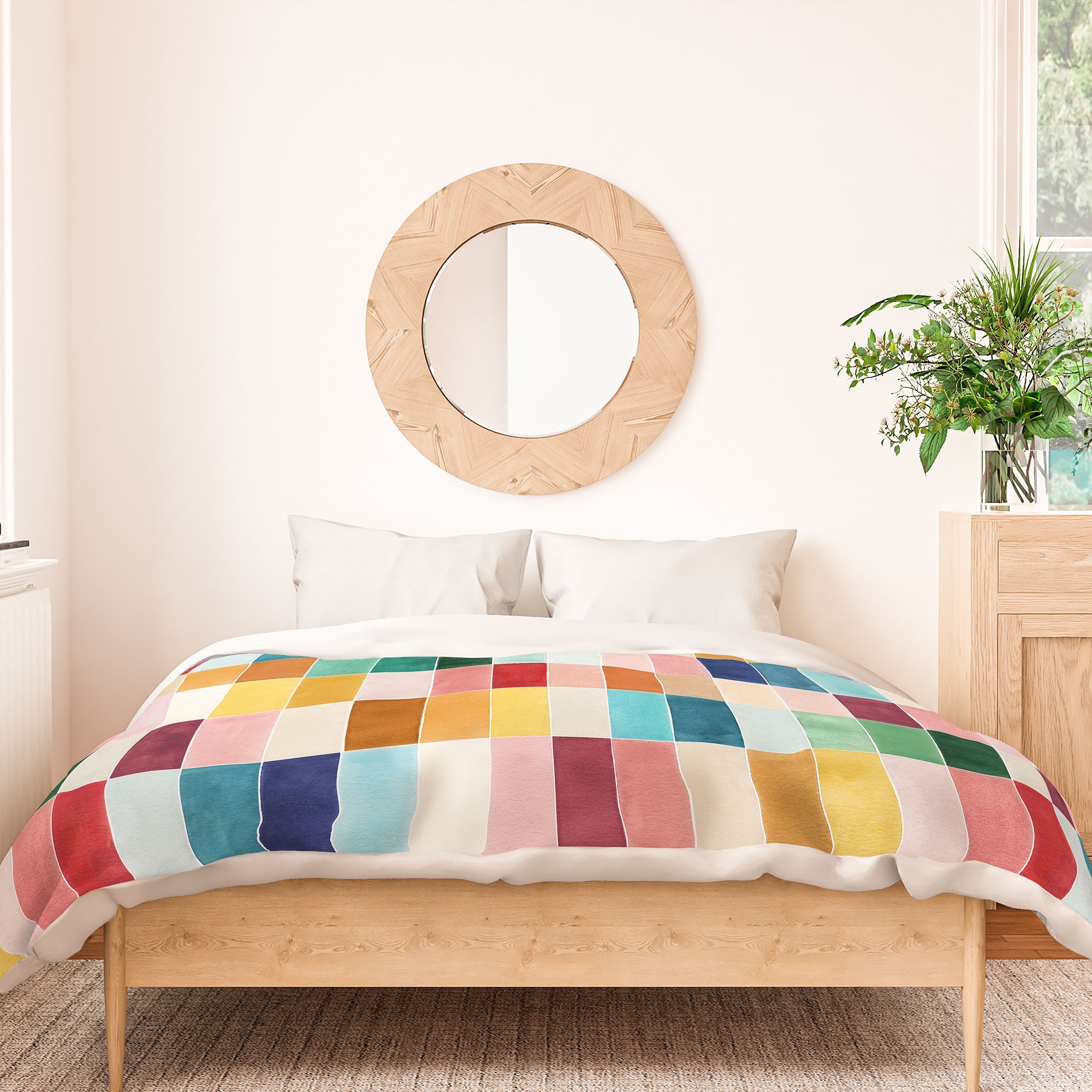 Ninola Design Modern Craft Rectangular Colorful Tiles Color Utopia Duvet Cover