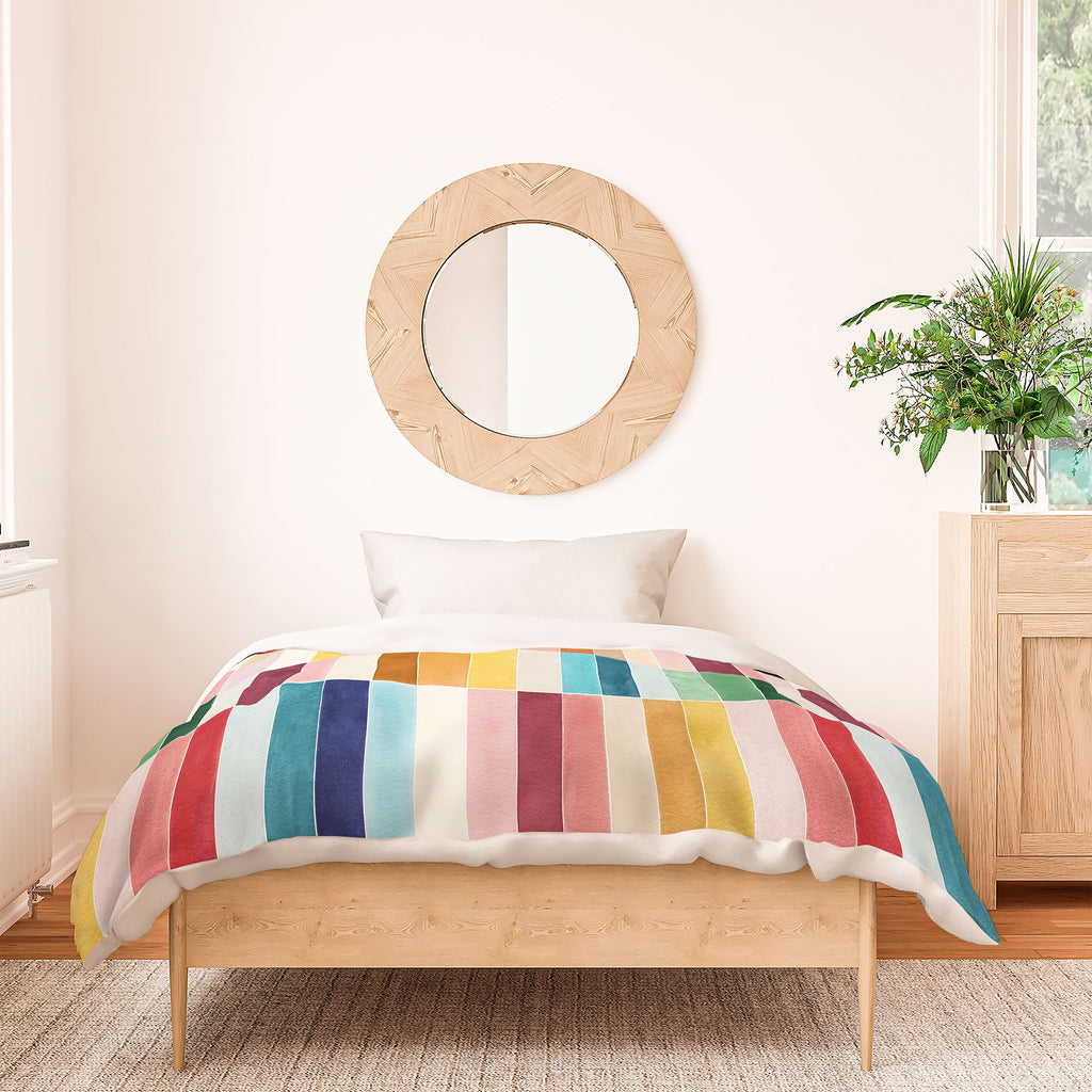 Ninola Design Modern Craft Rectangular Colorful Tiles Color Utopia Duvet Cover