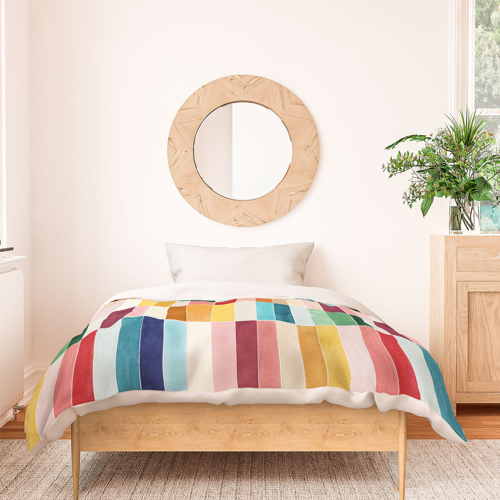 Ninola Design Modern Craft Rectangular Colorful Tiles Color Utopia Duvet Cover