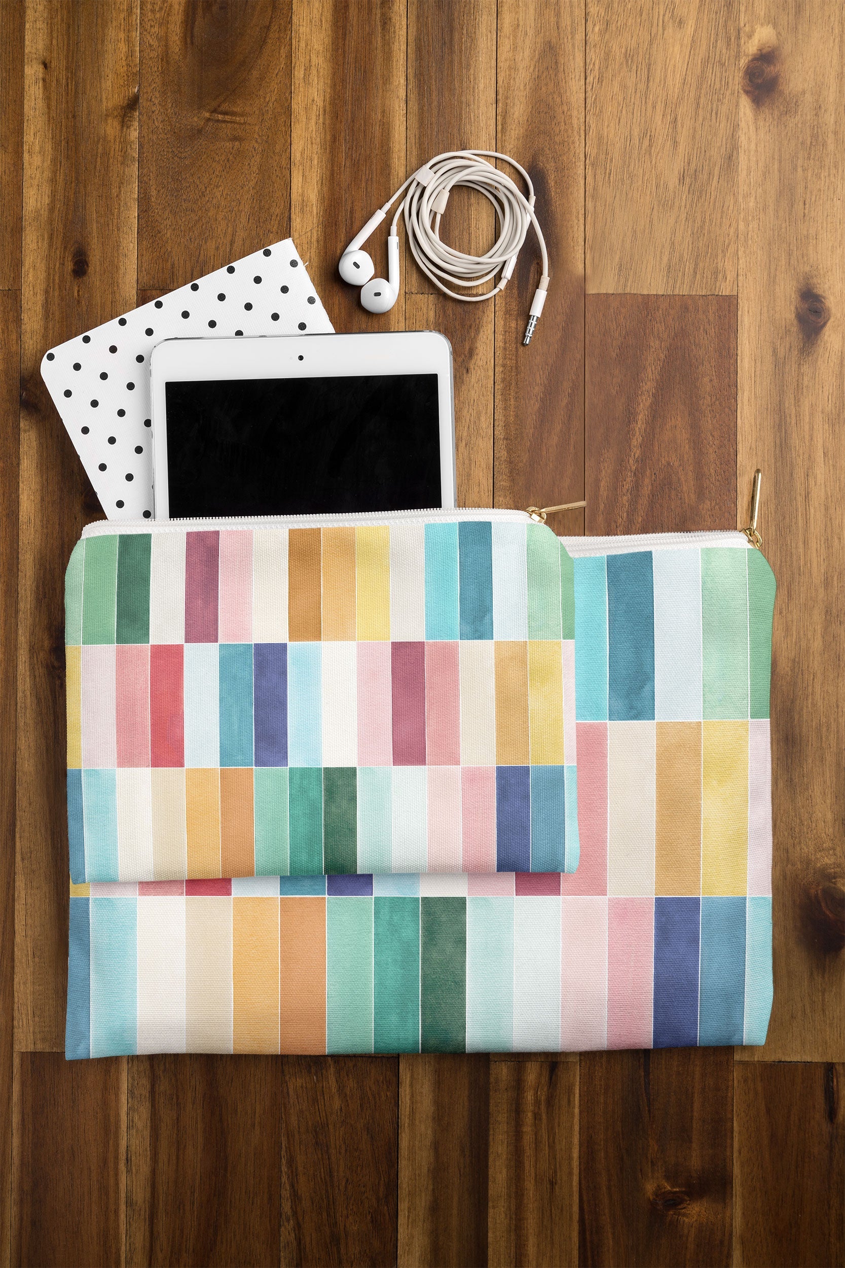 Ninola Design Modern Craft Rectangular Colorful Tiles Color Utopia Pouch