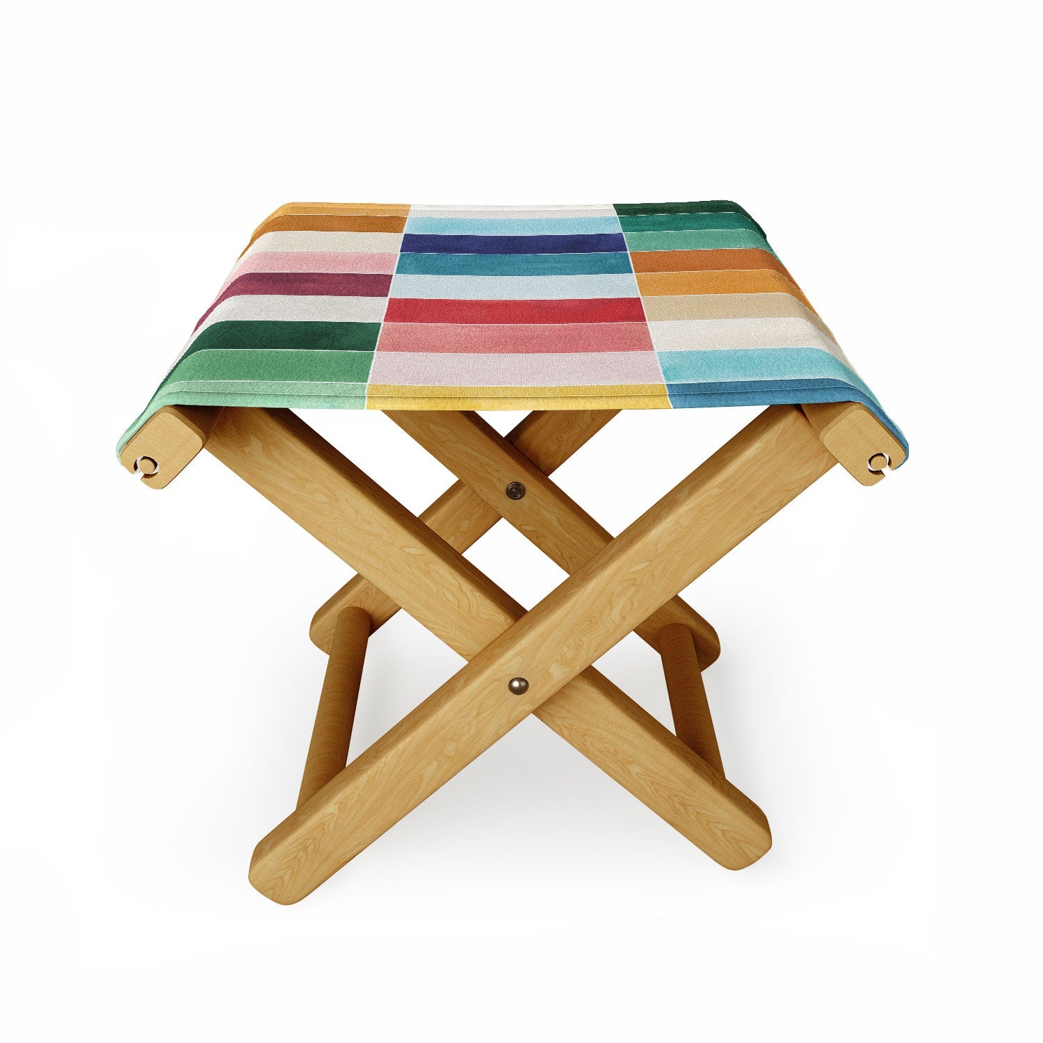 Ninola Design Modern Craft Rectangular Colorful Tiles Color Utopia Folding Stool