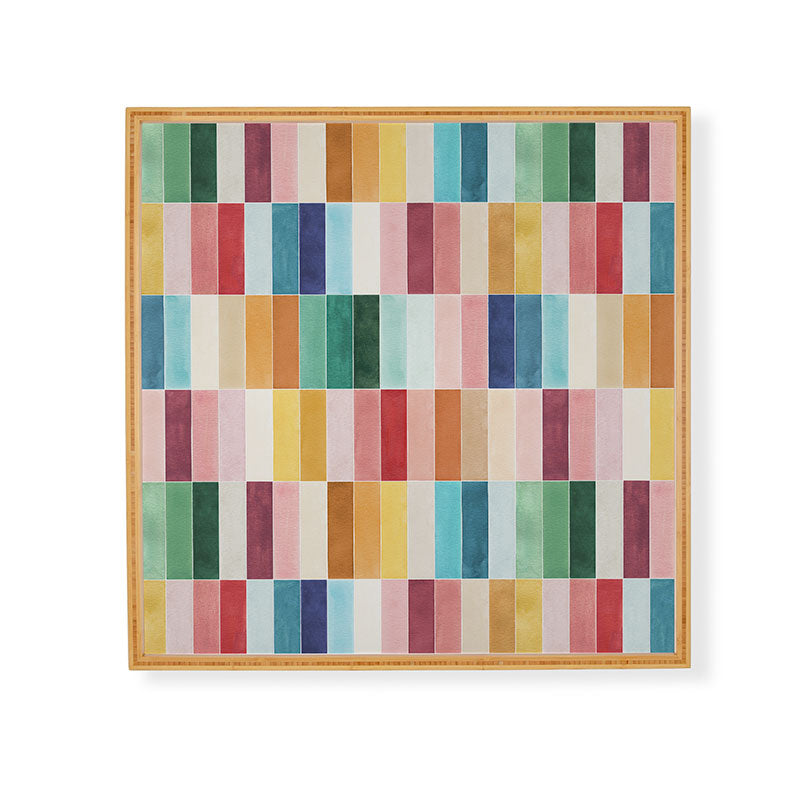 Ninola Design Modern Craft Rectangular Colorful Tiles Color Utopia Framed Wall Art
