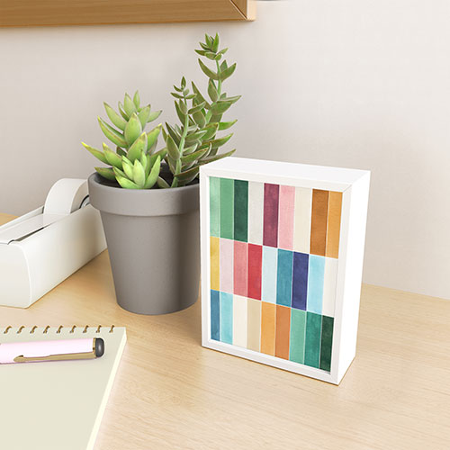 Ninola Design Modern Craft Rectangular Colorful Tiles Color Utopia Framed Mini Art Print