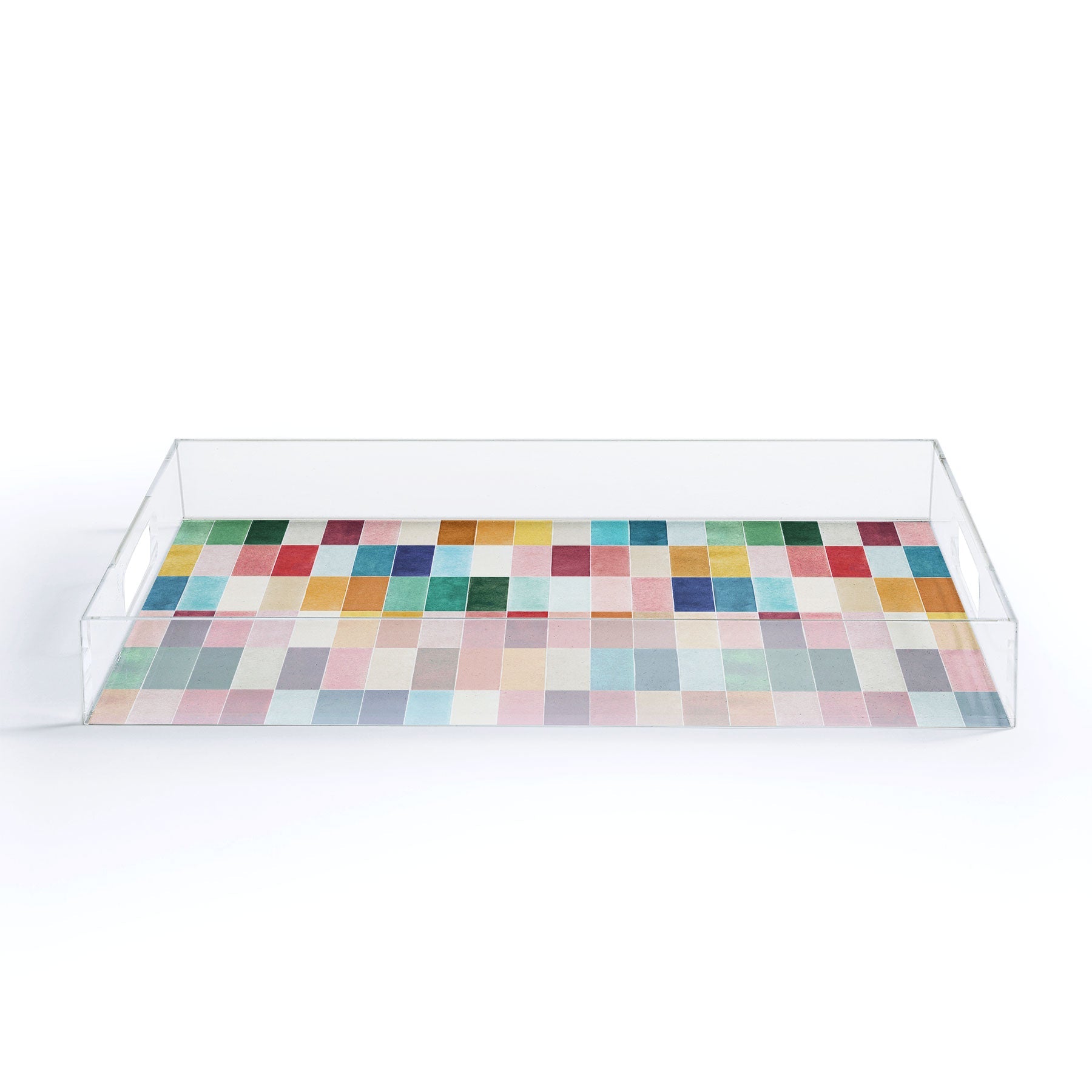 Ninola Design Modern Craft Rectangular Colorful Tiles Color Utopia Acrylic Tray