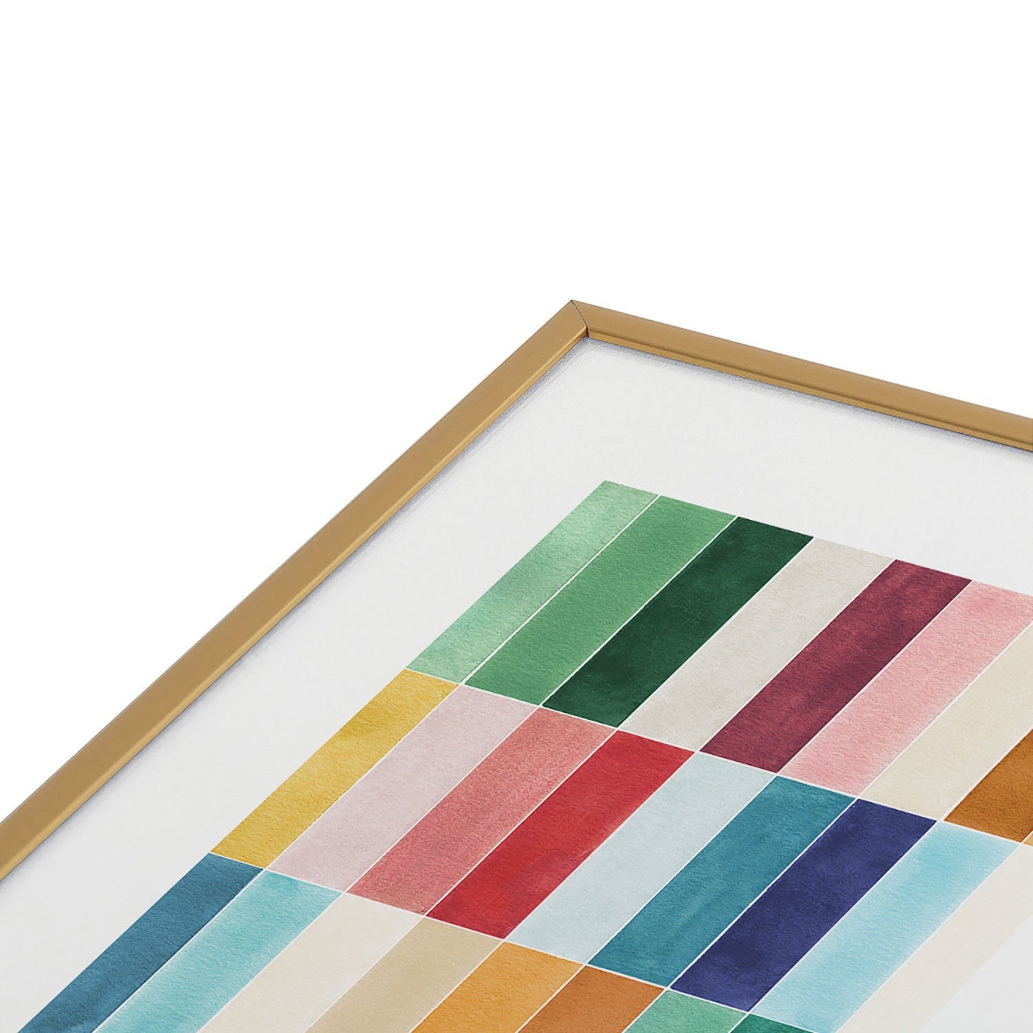 Ninola Design Modern Craft Rectangular Colorful Tiles Color Utopia Metal Framed Art Print