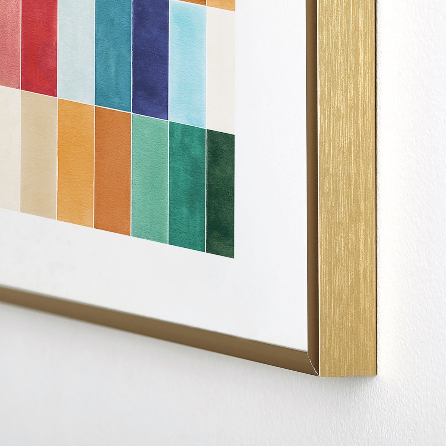 Ninola Design Modern Craft Rectangular Colorful Tiles Color Utopia Metal Framed Art Print