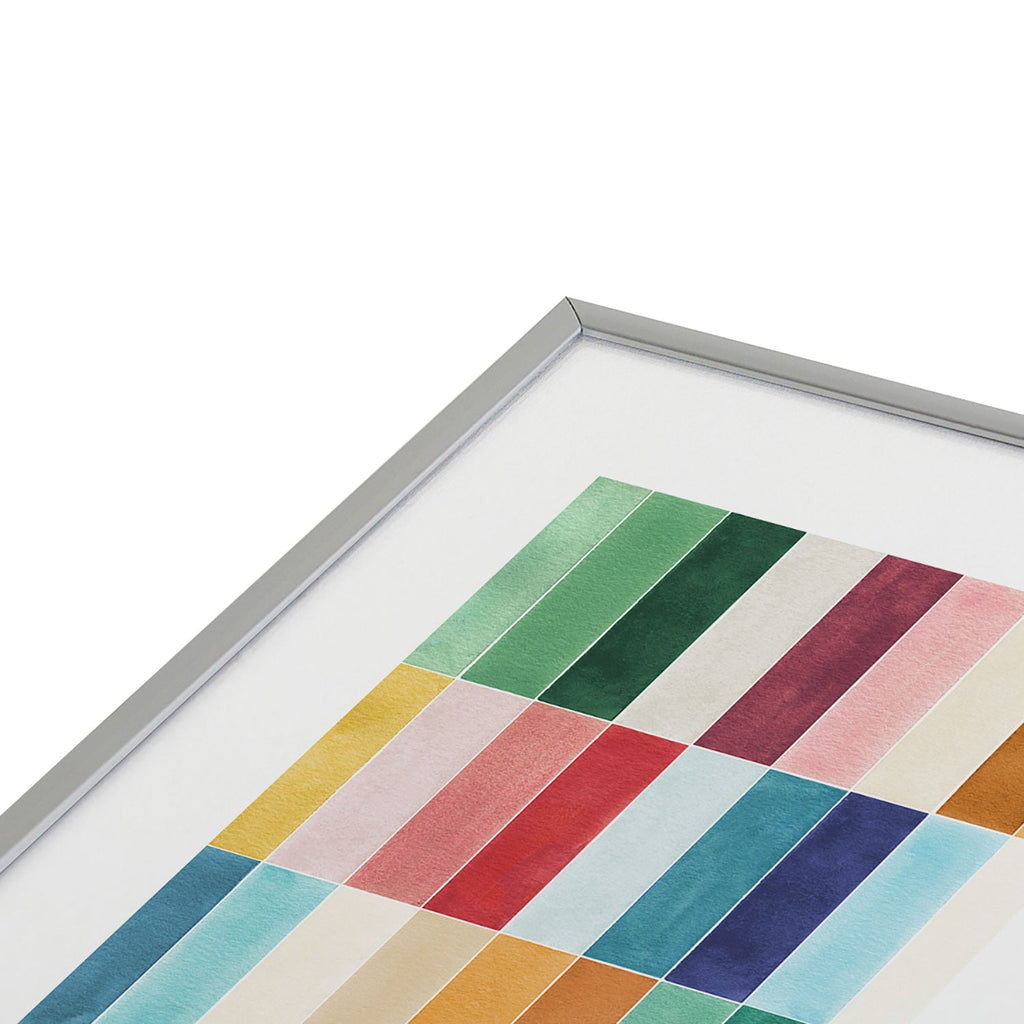 Ninola Design Modern Craft Rectangular Colorful Tiles Color Utopia Metal Framed Art Print