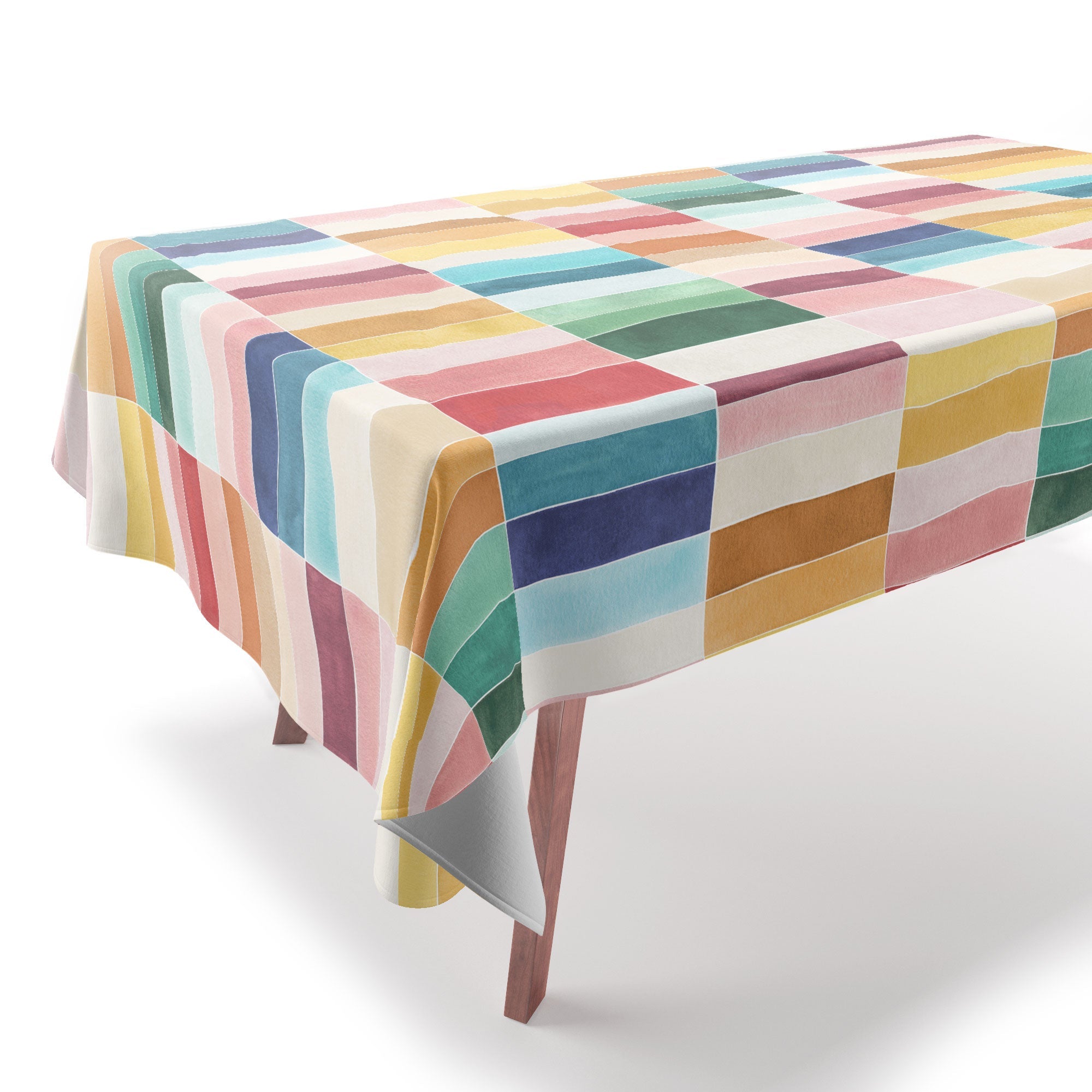 Ninola Design Modern Craft Rectangular Colorful Tiles Color Utopia Tablecloth
