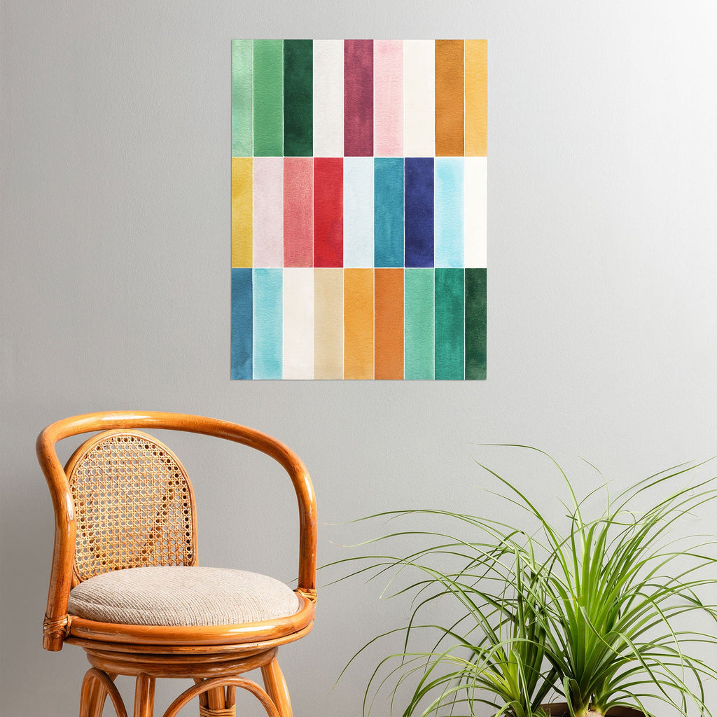 Ninola Design Modern Craft Rectangular Colorful Tiles Color Utopia Poster