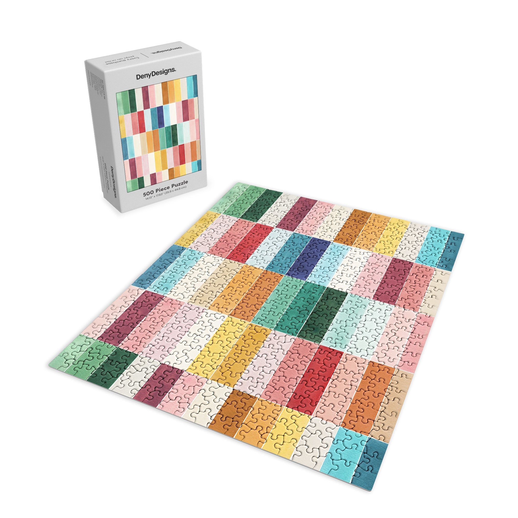 Ninola Design Modern Craft Rectangular Colorful Tiles Color Utopia Puzzle