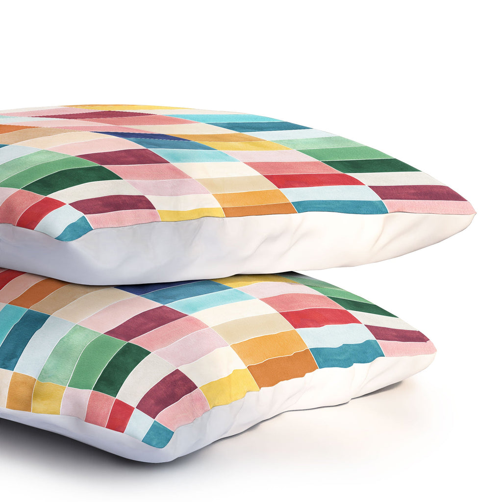 Ninola Design Modern Craft Rectangular Colorful Tiles Color Utopia Pillow Shams