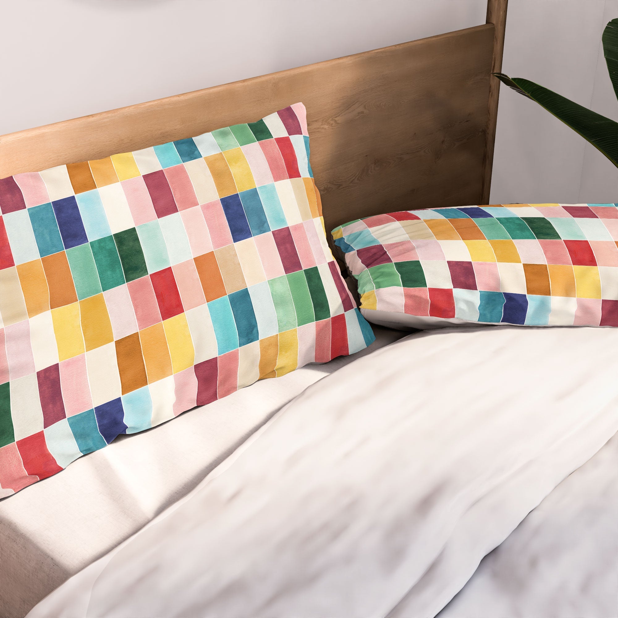 Ninola Design Modern Craft Rectangular Colorful Tiles Color Utopia Pillow Shams