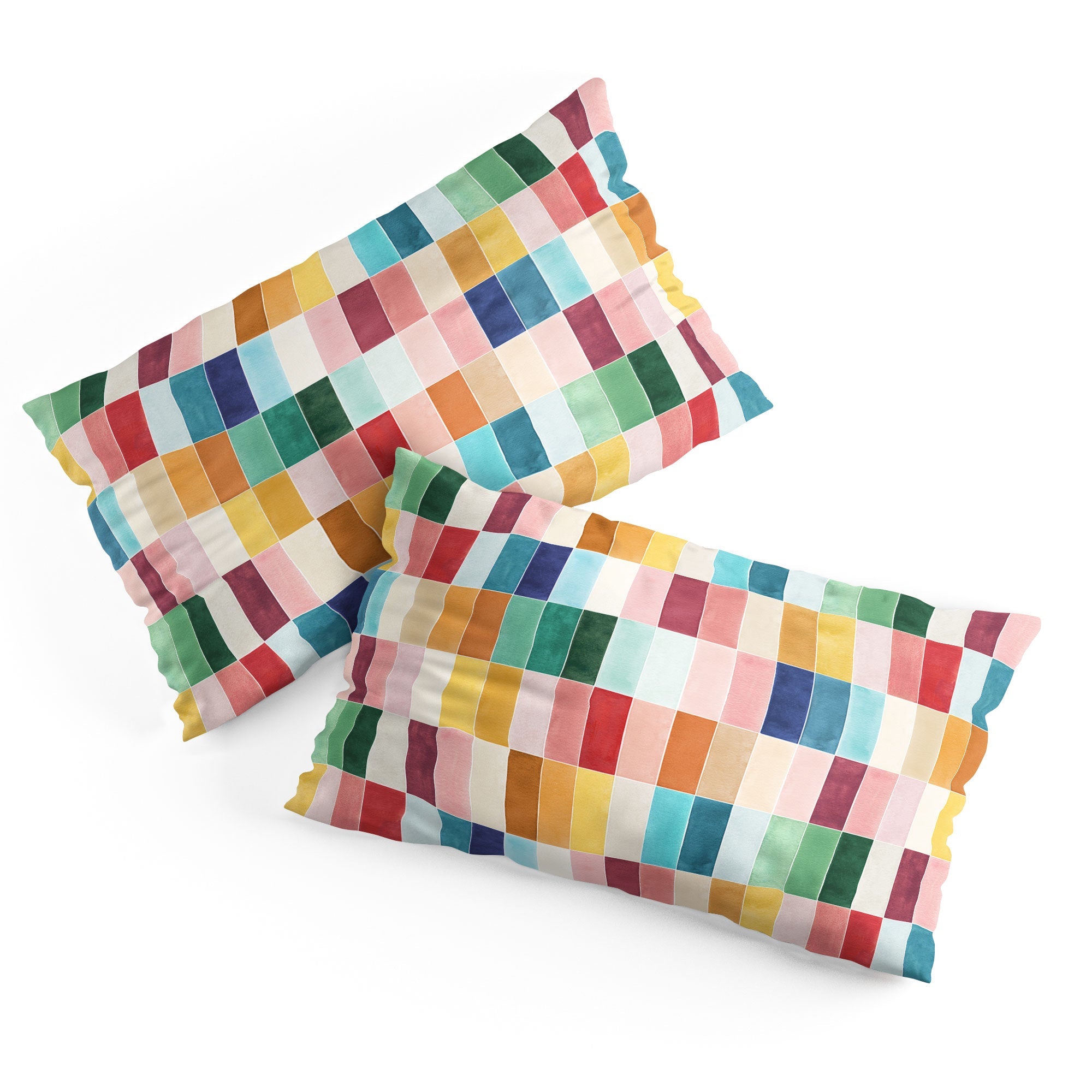 Ninola Design Modern Craft Rectangular Colorful Tiles Color Utopia Pillow Shams