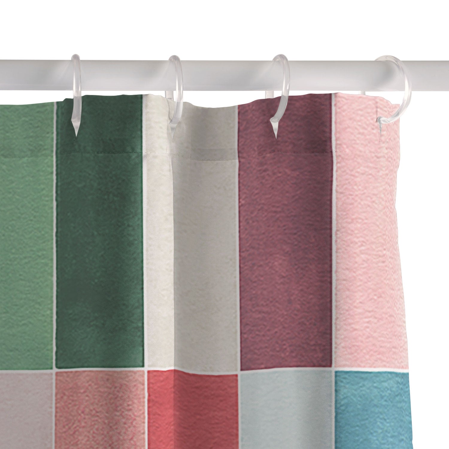 Ninola Design Modern Craft Rectangular Colorful Tiles Color Utopia Shower Curtain
