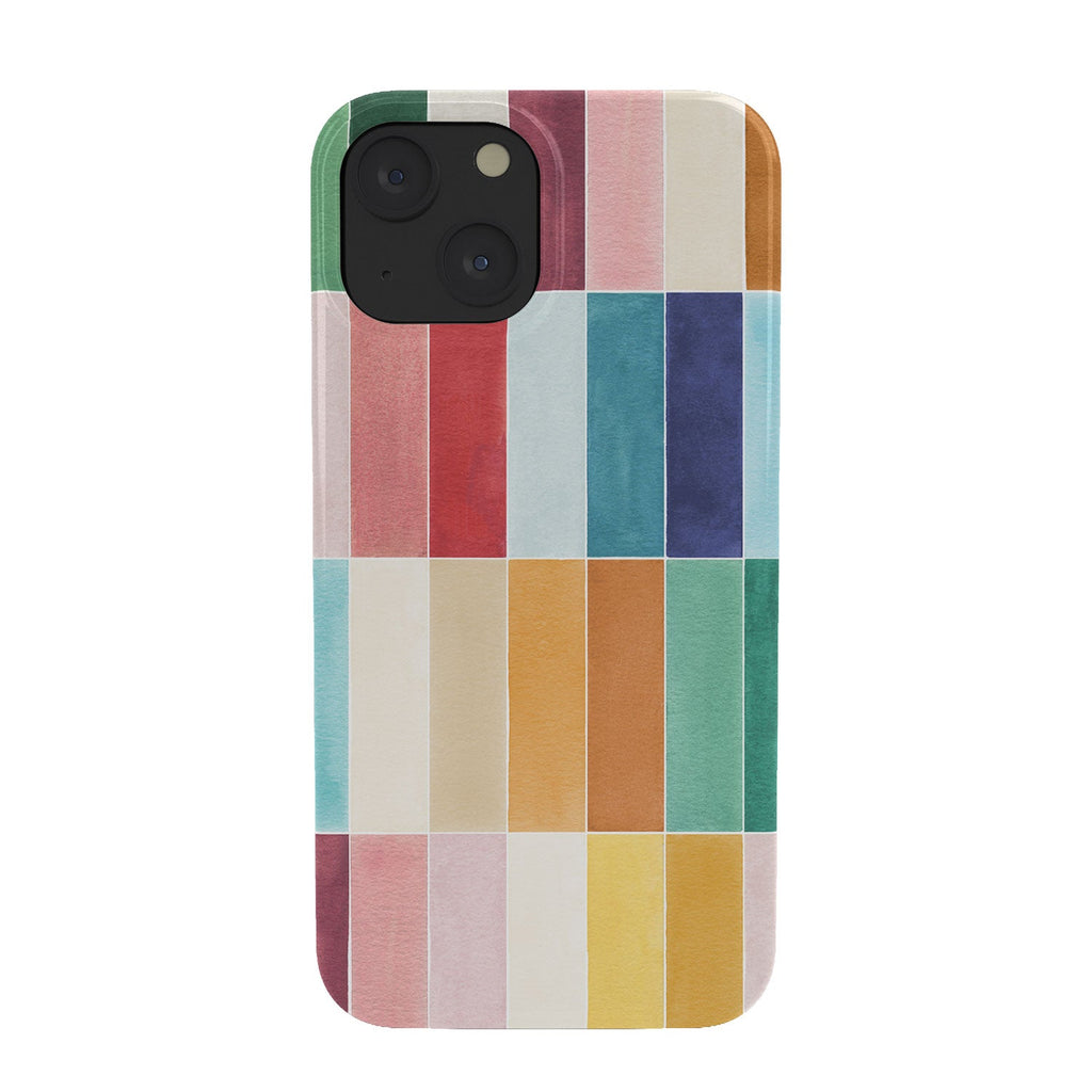 Ninola Design Modern Craft Rectangular Colorful Tiles Color Utopia Phone Case