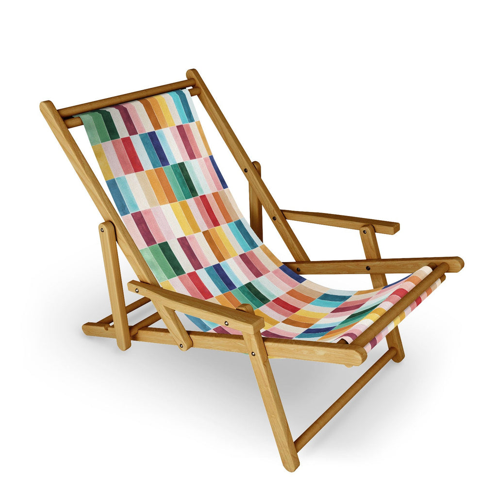 Ninola Design Modern Craft Rectangular Colorful Tiles Color Utopia Sling Chair