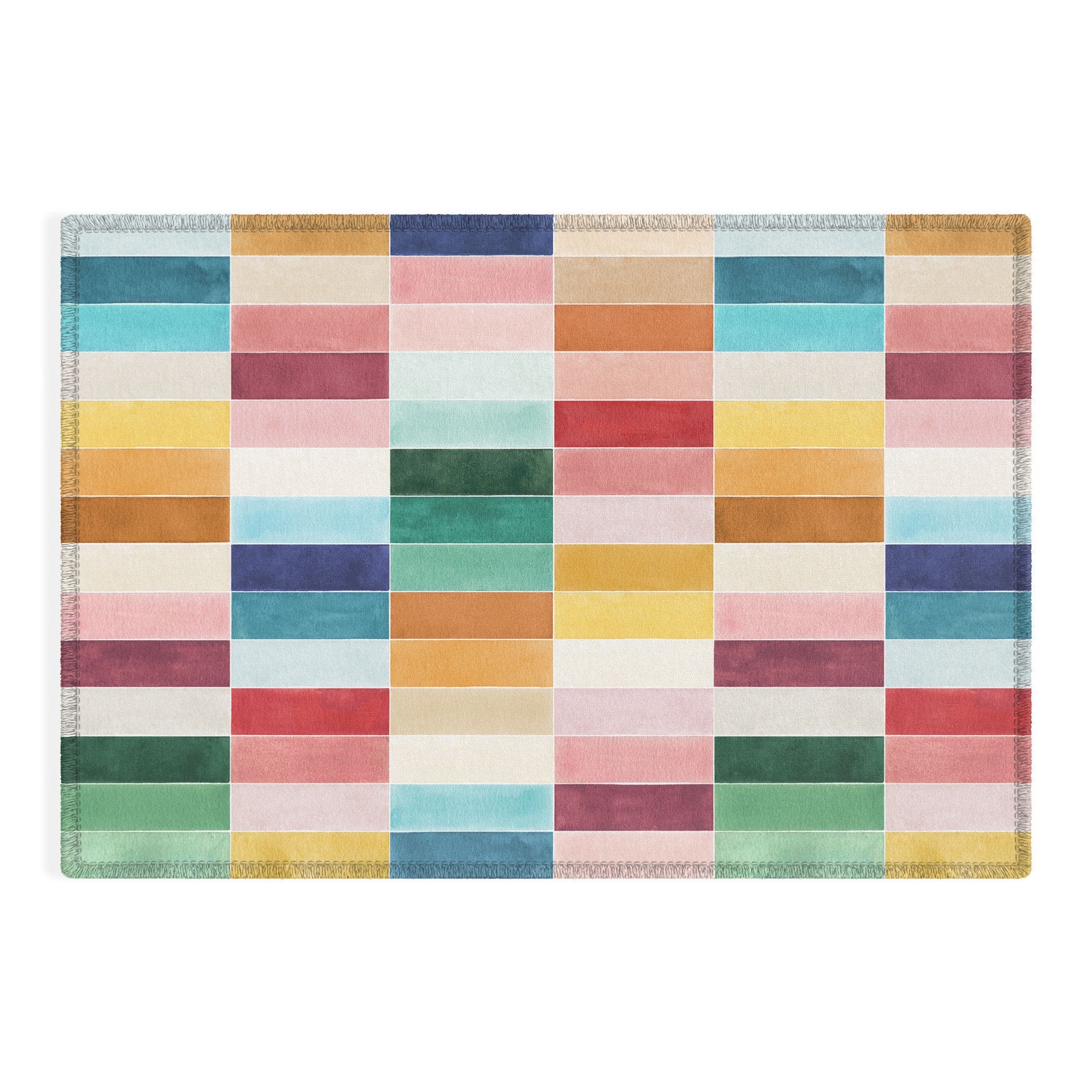 Ninola Design Modern Craft Rectangular Colorful Tiles Color Utopia Outdoor Rug