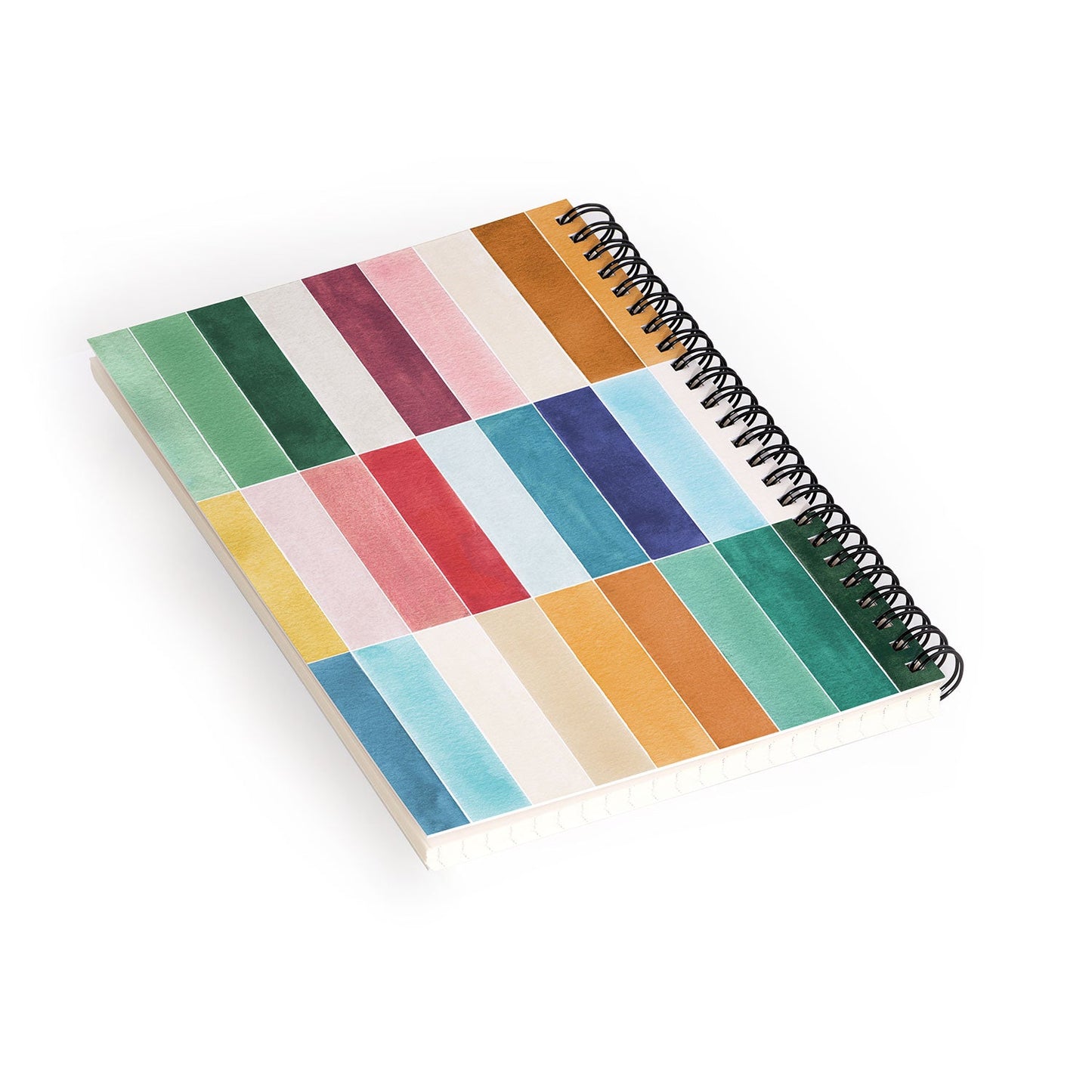 Ninola Design Modern Craft Rectangular Colorful Tiles Color Utopia Spiral Notebook