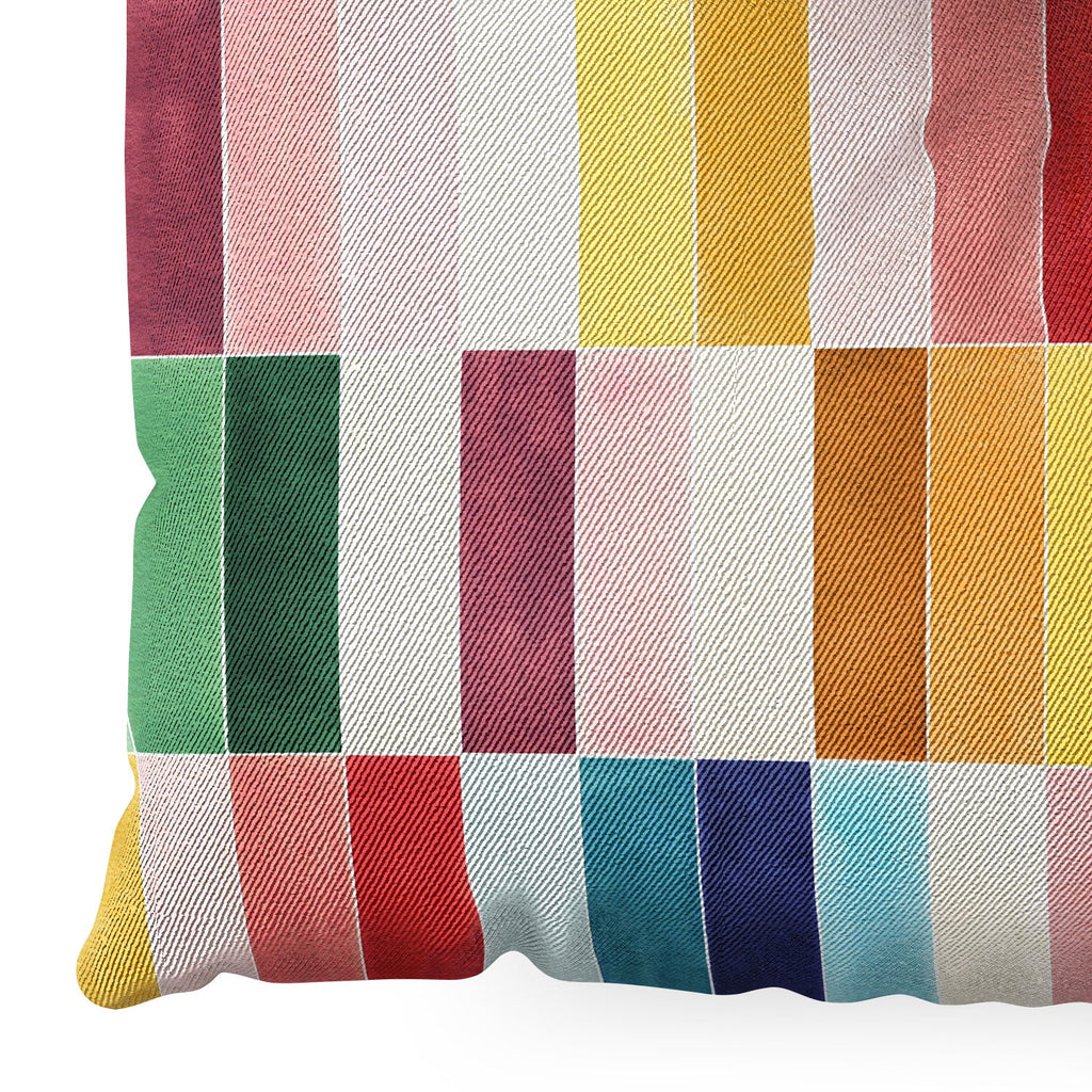 Ninola Design Modern Craft Rectangular Colorful Tiles Color Utopia Floor Pillow Square