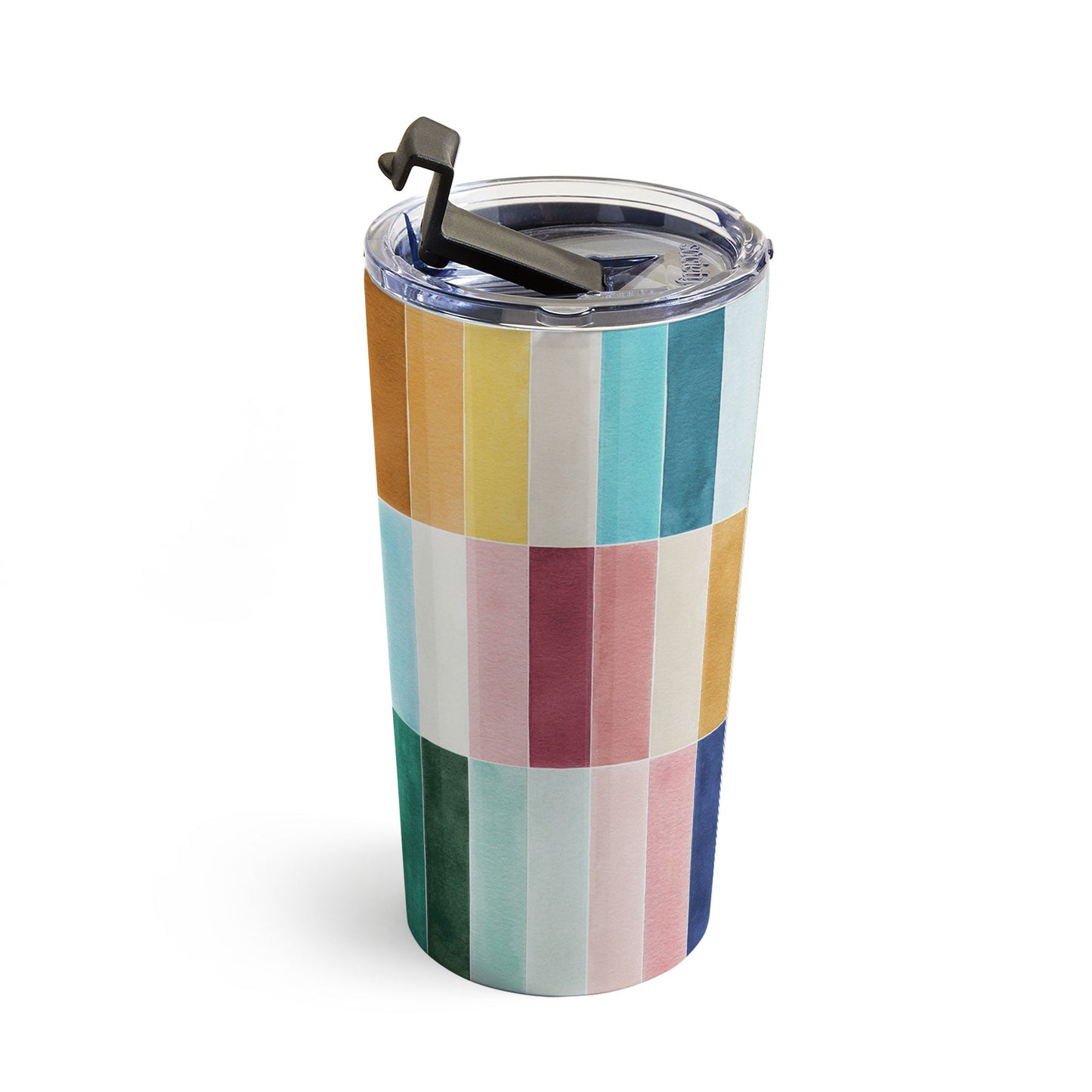Ninola Design Modern Craft Rectangular Colorful Tiles Color Utopia Travel Mug