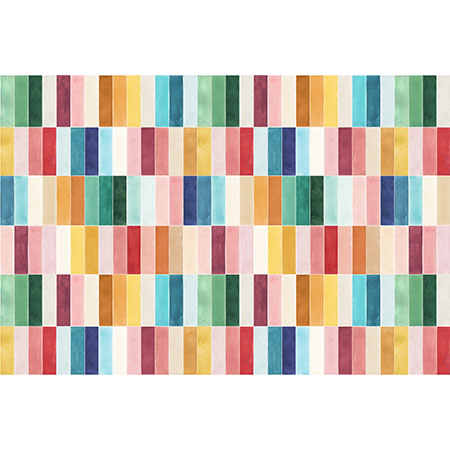 Ninola Design Modern Craft Rectangular Colorful Tiles Color Utopia Wall Mural