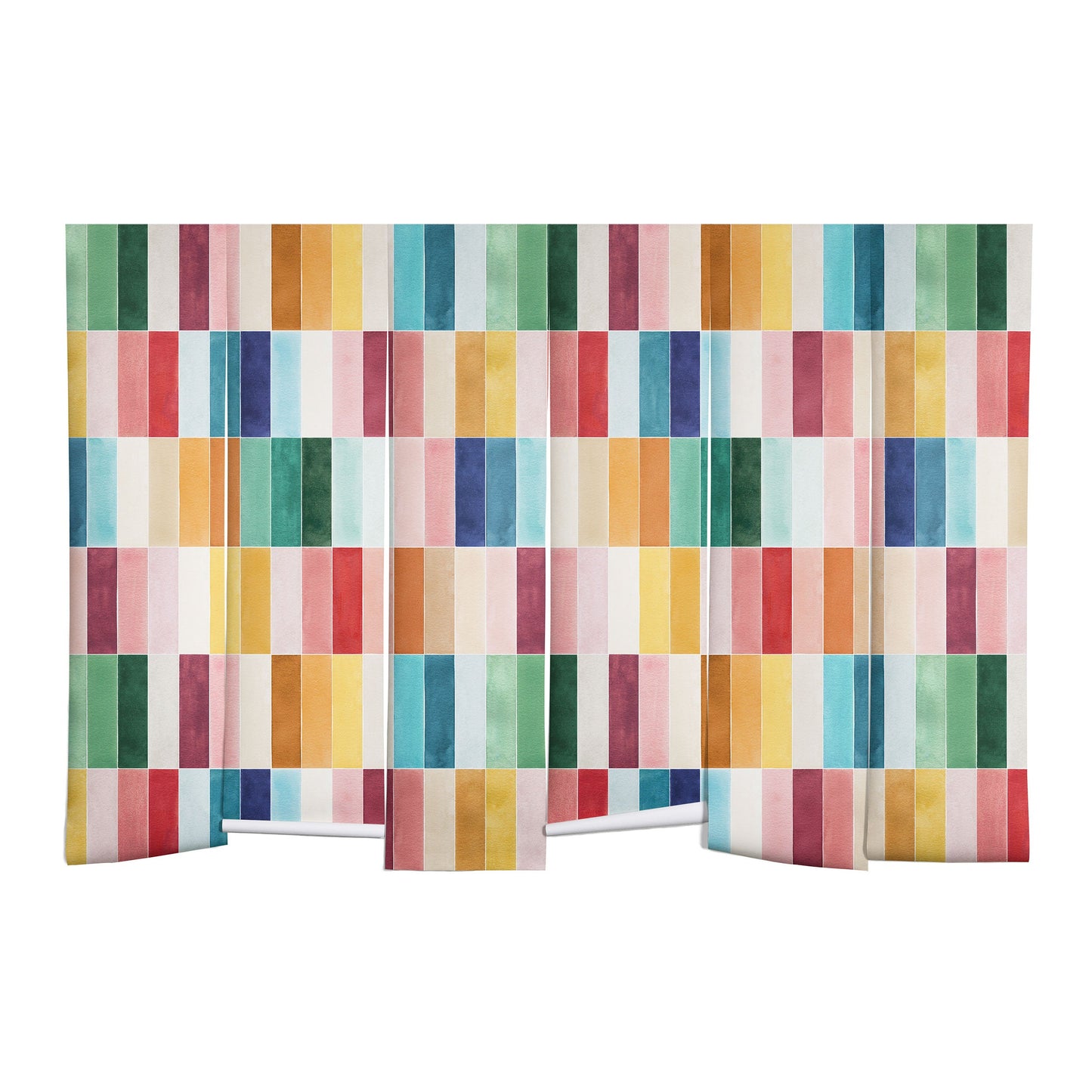 Ninola Design Modern Craft Rectangular Colorful Tiles Color Utopia Wall Mural