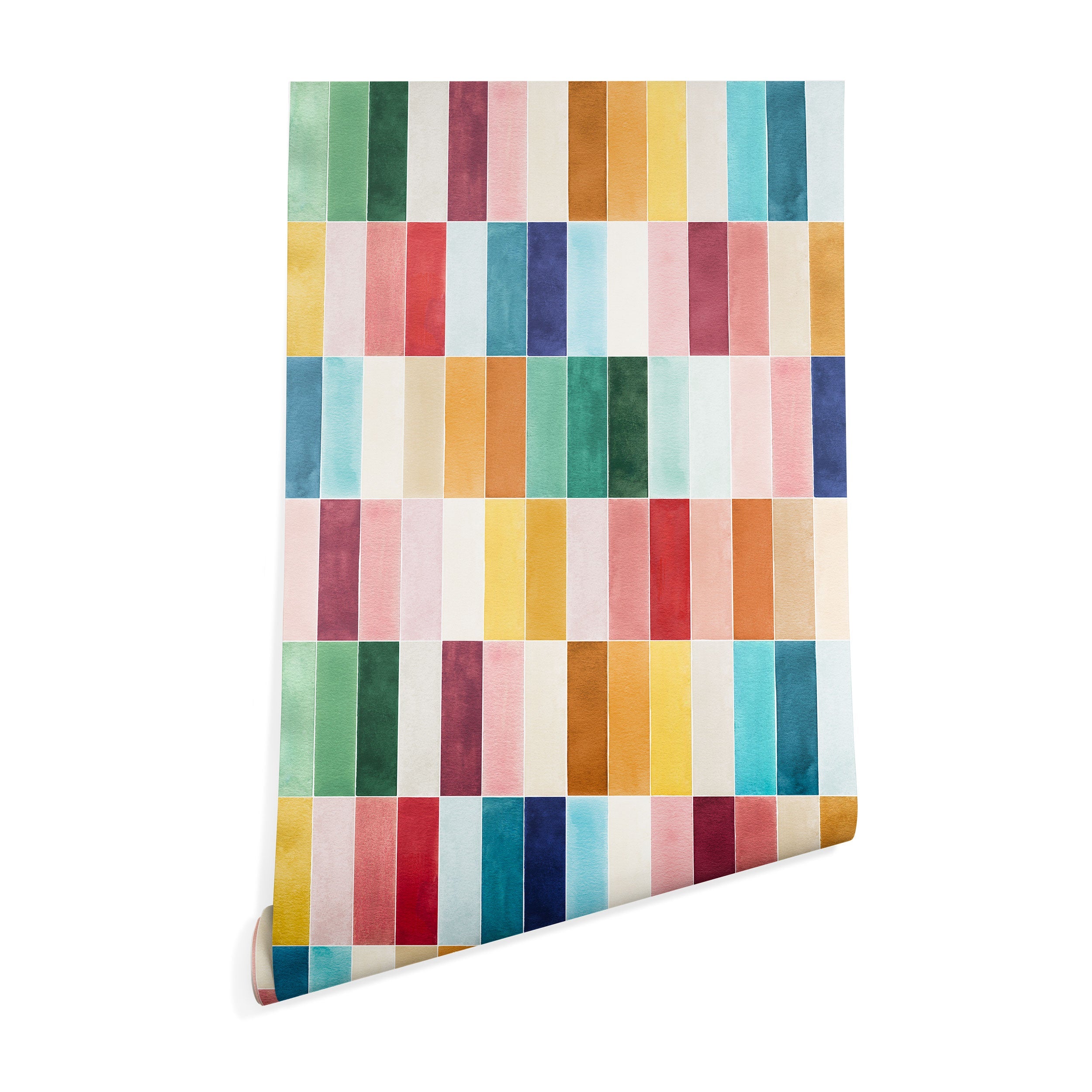 Ninola Design Modern Craft Rectangular Colorful Tiles Color Utopia Wallpaper