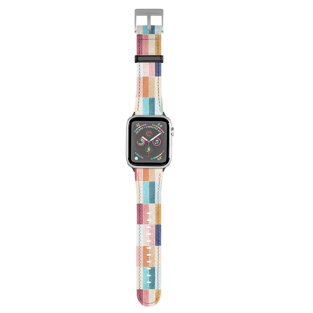 Ninola Design Modern Craft Rectangular Colorful Tiles Color Utopia Apple Watch Band
