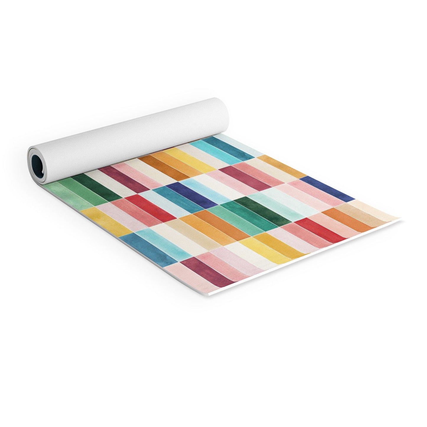 Ninola Design Modern Craft Rectangular Colorful Tiles Color Utopia Yoga Mat