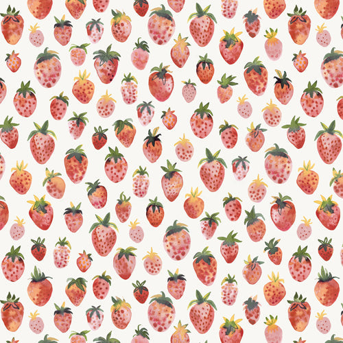 Ninola Design Strawberries Countryside Summer Shower Curtain