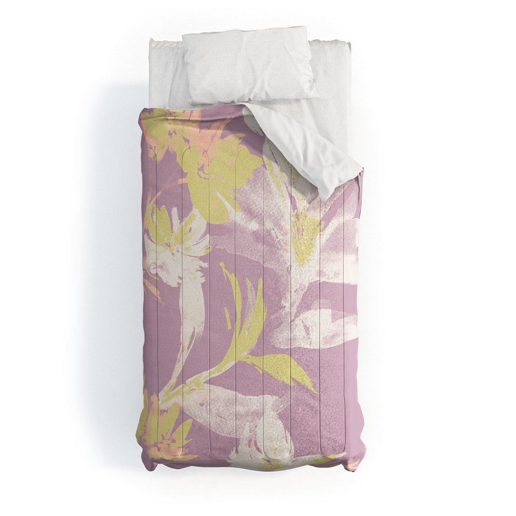 Gabriela Fuente Emma Lilac Floral Comforter