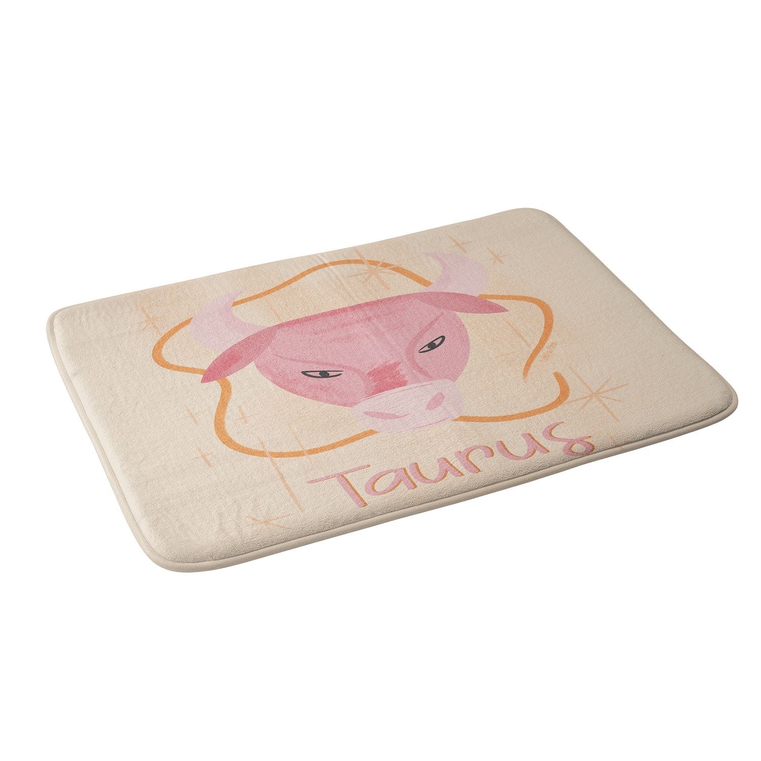 Little Om Zodiac Sign Taurus Memory Foam Bath Mat